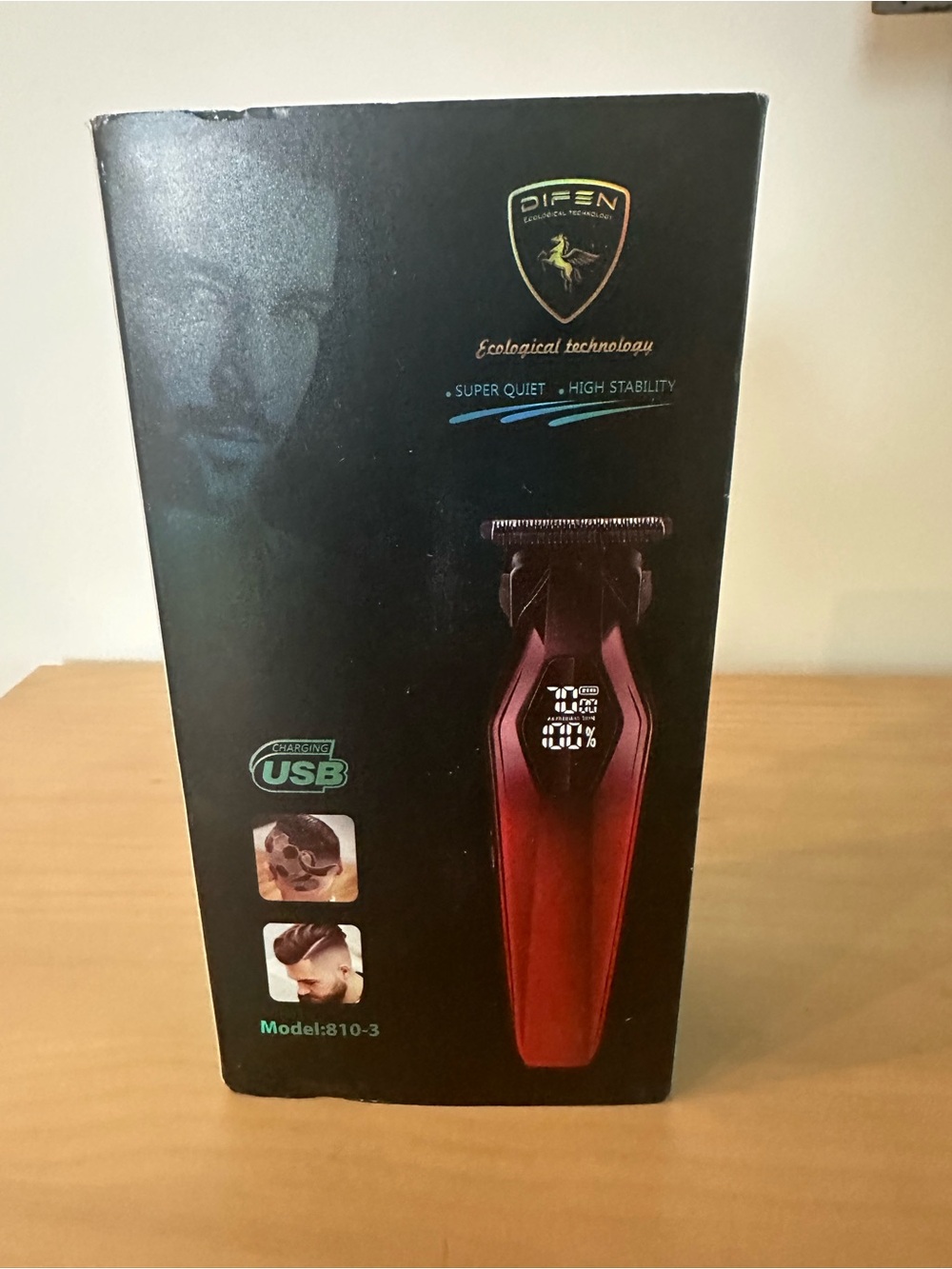 New Men’s USB Rechargeable Hair Trimmer - Red